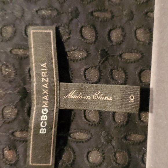 BCBGMAXAZRIA Guilianna Tulip Black Eyelet Lace Mini (Dress 10) - Picture 5 of 5